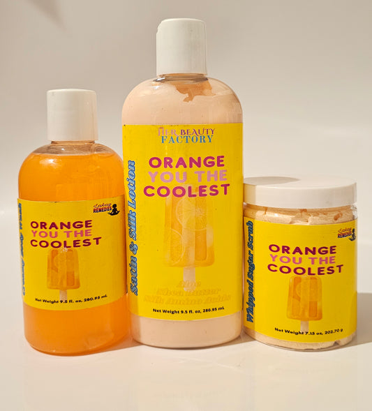 Orange You The Coolest Body Wash, Lotion & Whipped Sugar Scrub