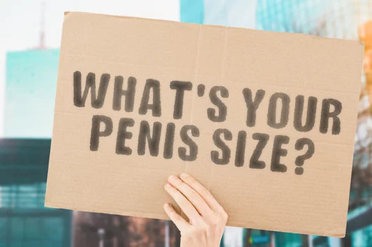 Woman holding What's your oenis size?