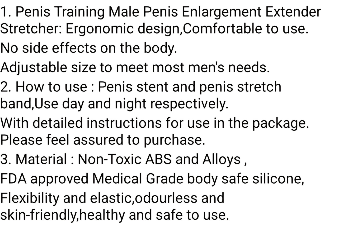 Penis Enlargement Stretcher