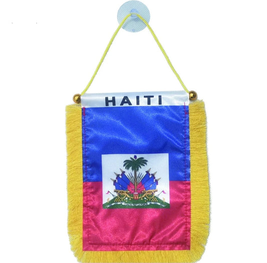 4 x 6 inch Haiti Window Hanging Flag