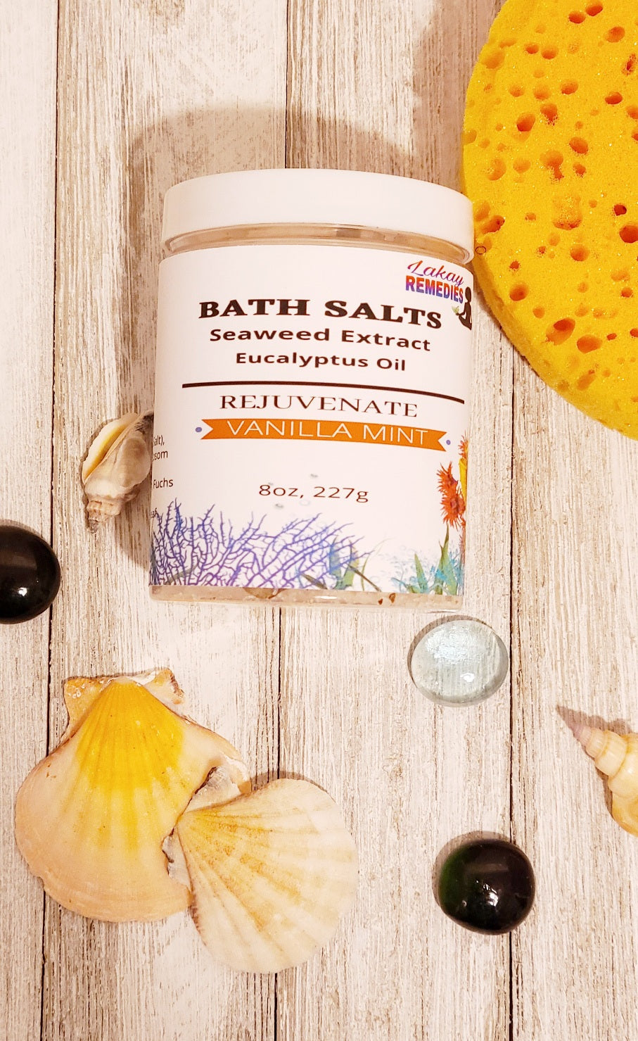 Vanilla Mint Seaweed Extract Bath Salt