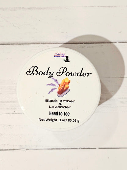 Black Amber & Lavender Body Powder
