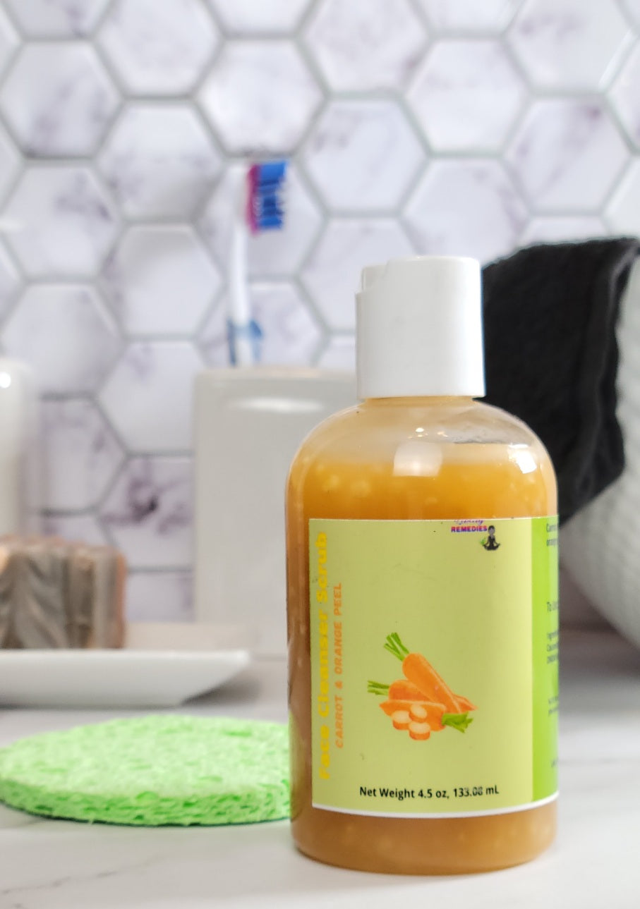 Carrot and Orange Peel Face Cleanser Scrub