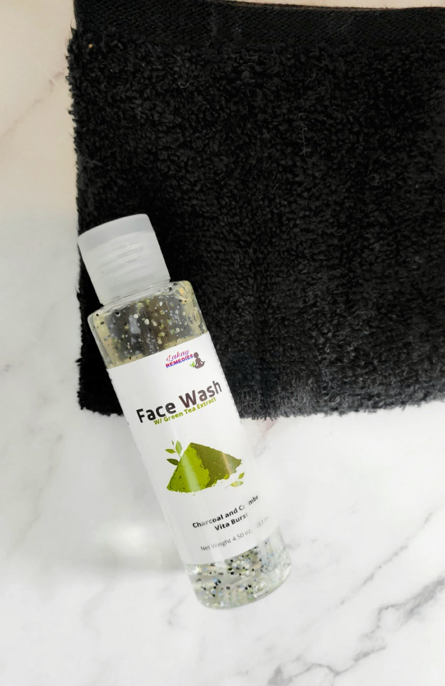 Charcoal and Crambe Vita Burst Face Wash with Green Tea Extract