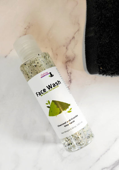 Charcoal and Crambe Vita Burst Face Wash with Green Tea Extract