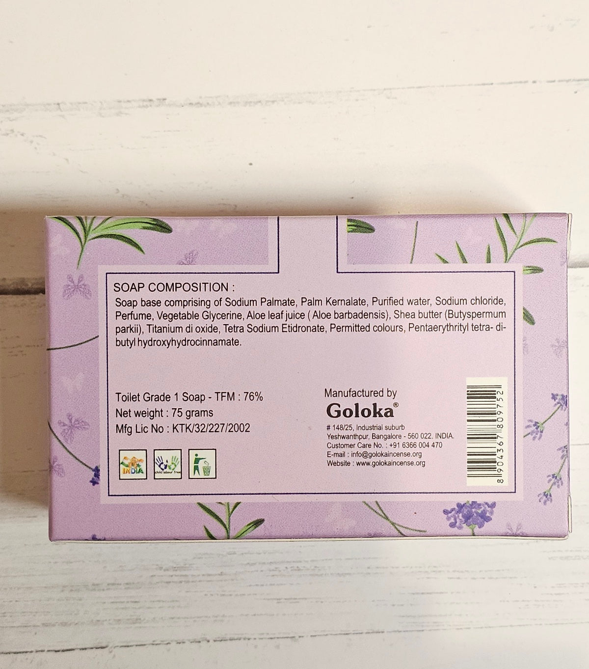 Goloka Nourishing Lavender Calming & Relieving Natural Soap