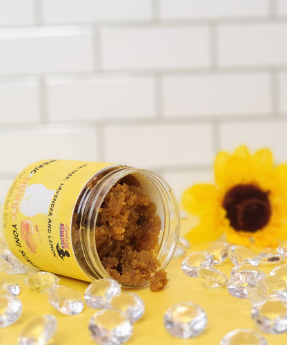 Turmeric Honey Yoni Scrub with Tea Tree, Lavender and Lemon Essential Oil