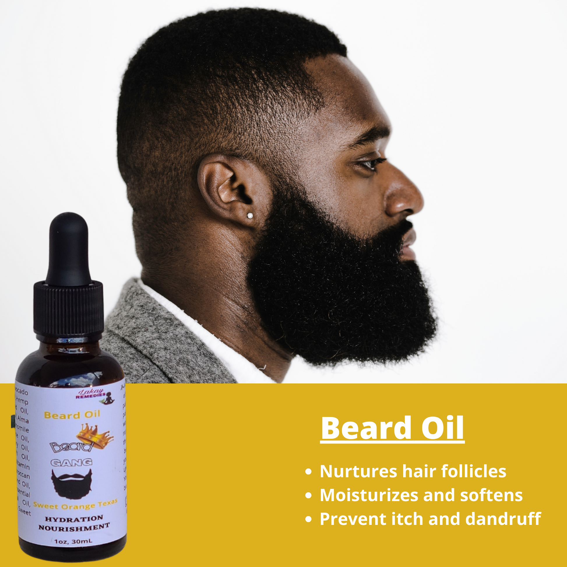 Beard Gang Hair Growth and Skin Moisturizing Oil